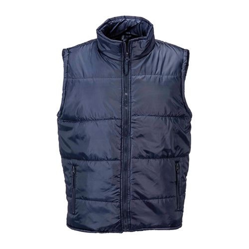 Veste rembourrée sans manche en polyester doublé avec 2 poches latérales, avec fermeture é - 1