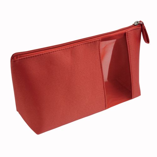 Trousse de toilette en microfibre avec fermeture éclair et fenetre perforée (26x25x9cm) - 1
