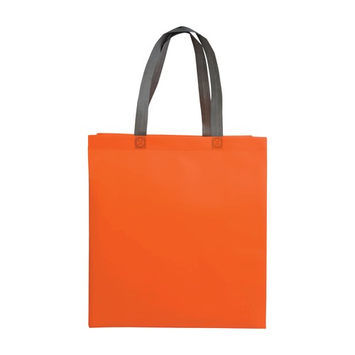 Shopper avec soufflet en TNT laminé 100g/m2 thermosoudé, anses longues - 2