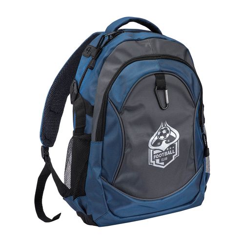 Sac à dos en polyester 1680D avec 4 poches dont 2 latérales en filet et avec mousqueton - 3