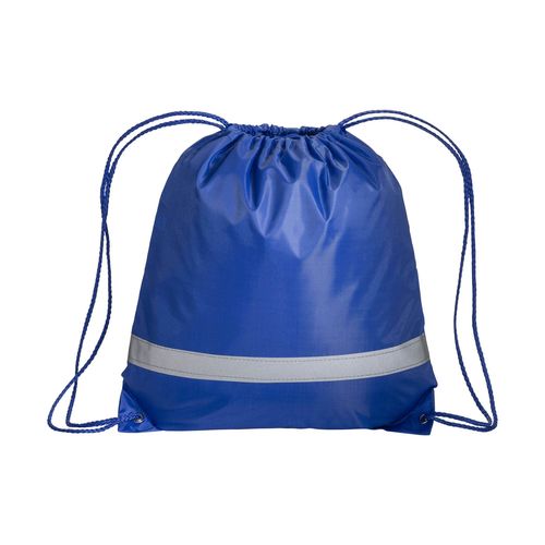 Sac à dos en polyester 210T avec bande réfléchissante, fermeture réglable à cordon - 2