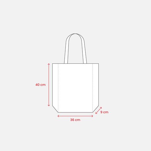 Shopper avec soufflet en TNT 80g/m2 thermosoudé, anses longues - 3