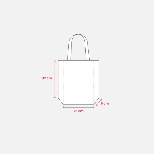 Shopper avec soufflet en TNT laminé 100g/m2 thermosoudé, anses longues - 4