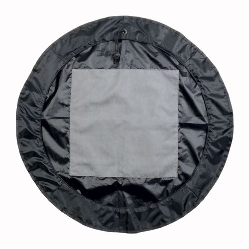 Tapis repose-pieds en polyester repliable et transformable en sac pour vetements humides ( - 3