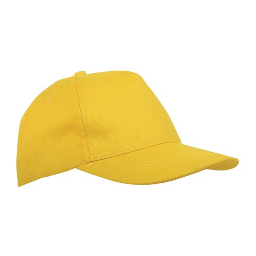 Polyester 5-panel cap with adjustable velcro strap