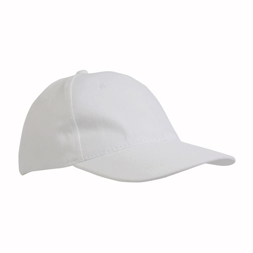 Thick cotton 6-panel cap with adjustable velcro strap