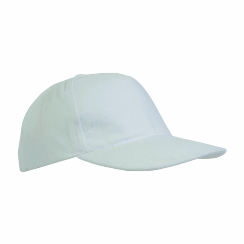 Thick brushed cotton 5-panel cap with adjustable velcro strap