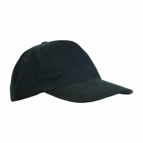 Casquette en coton épais brossé, 5 panneaux, fermeture velcro - 1