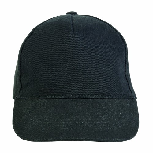 Casquette en coton épais brossé, 5 panneaux, fermeture velcro - 2