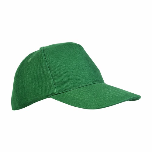 Casquette en coton épais brossé, 5 panneaux, fermeture velcro - 1