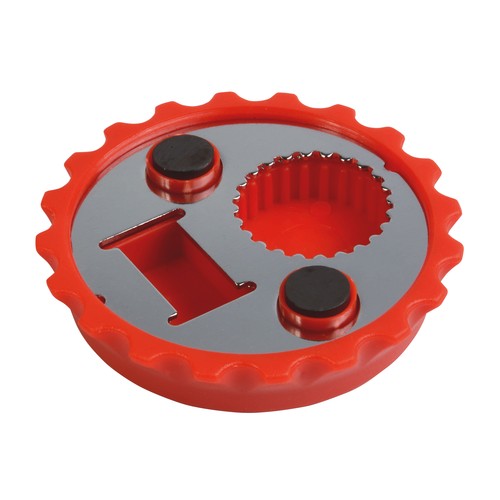 Ouvre-bouteille et dévisse-bouchons en forme de bouchon en ABS et métal avec magnets - 2
