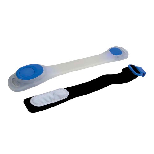 Lumière de sécurité avec LED, de couleur BLEUE, en plastique caoutchouté avec bracelet, fe - 2