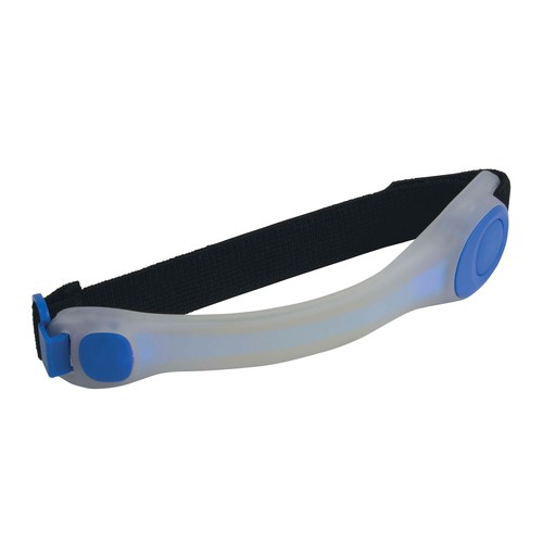 Lumière de sécurité avec LED, de couleur BLEUE, en plastique caoutchouté avec bracelet, fe - 3