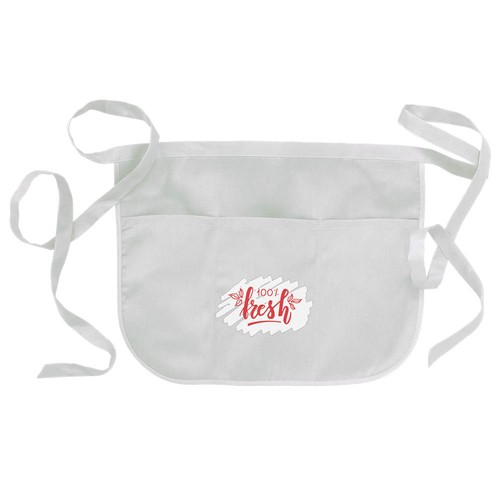 Tablier de bar 20 % coton/80 % polyester (180g/m2), 49x34 cm avec 3 poches frontales - 2