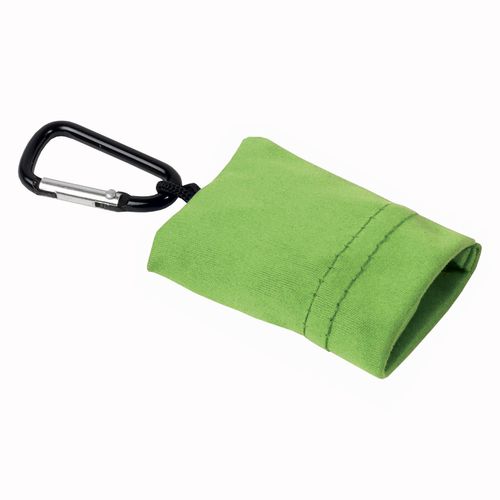 Porte-clés à mousqueton avec chiffon en microfibre pour nettoyage de lunettes (15 x 15 cm) - 1