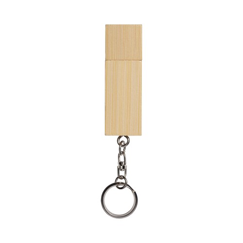 Clé USB 4 Gb en bois avec porte-clés en métal - 2
