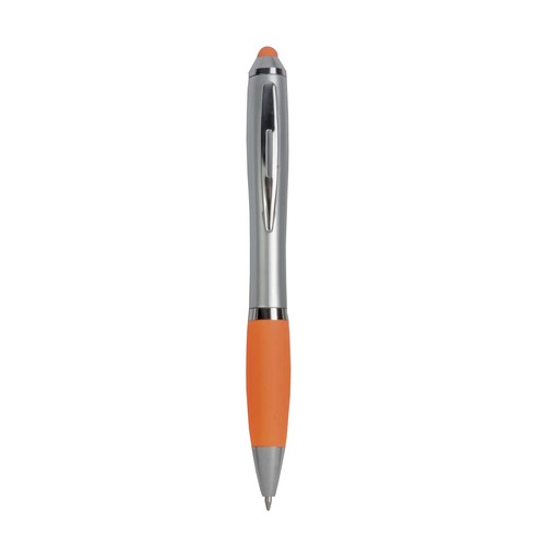 Stylo en plastique pour écran tactile avec grip coloré - 1