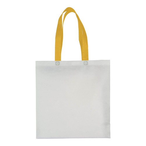 Shopper avec soufflet en TNT laminé 100g7m2 thermosoudé, anses longues - 2