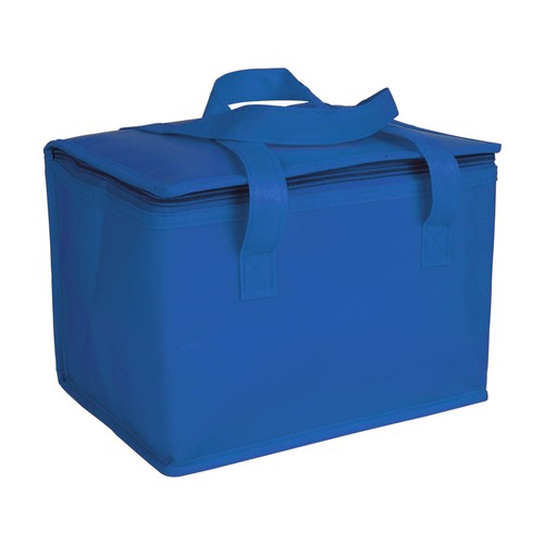 Laminated non-woven fabric cooler bag with silver interior