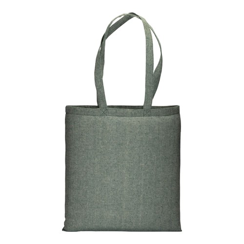 Shopper en coton recyclé  150 g/m, effet mélange, anses longues - 2
