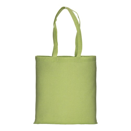Shopper en coton recyclé  150 g/m, effet mélange, anses longues - 2