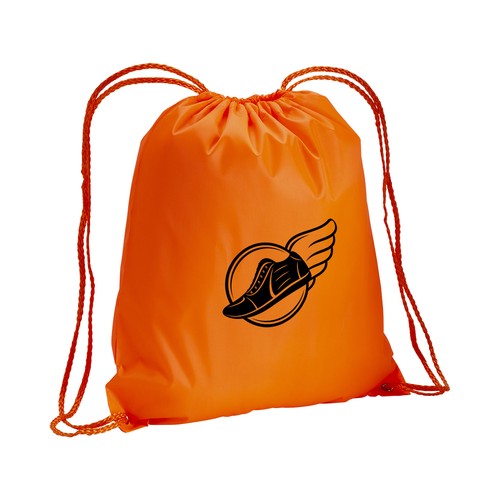 Sac à dos fluo en polyester 210 T avec fermeture réglable à cordon et angles renforcés - 3