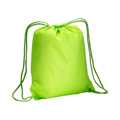 Sac à dos fluo en polyester 210 T avec fermeture réglable à cordon et angles renforcés - 1