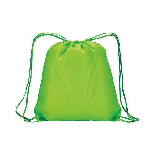 Sac à dos fluo en polyester 210 T avec fermeture réglable à cordon et angles renforcés - 2