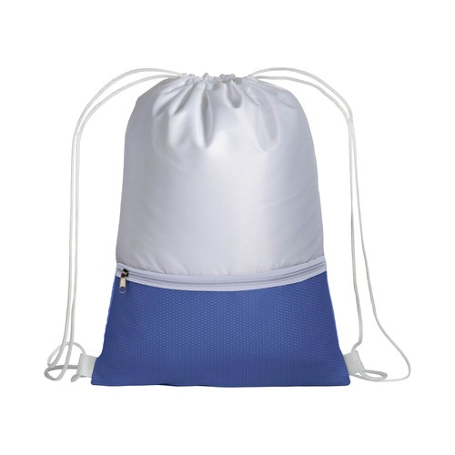 Sac à dos en polyester 210T avec poche zip et fermeture réglable à cordon - 2