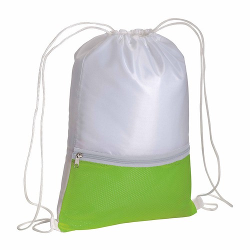 Sac à dos personnalisé en polyester 210T avec poche zip et fermeture réglable à cordon