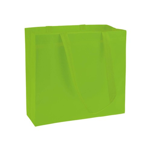 Shopper en TNT laminé, anses longues et soufflet - 1