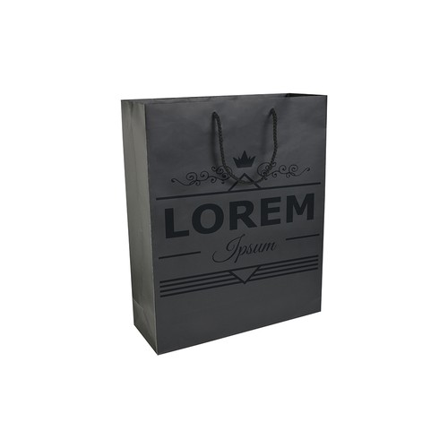 Shopper avec soufflet en papier laminé opaque 157 g/m2 avec renforcement au fond - 2