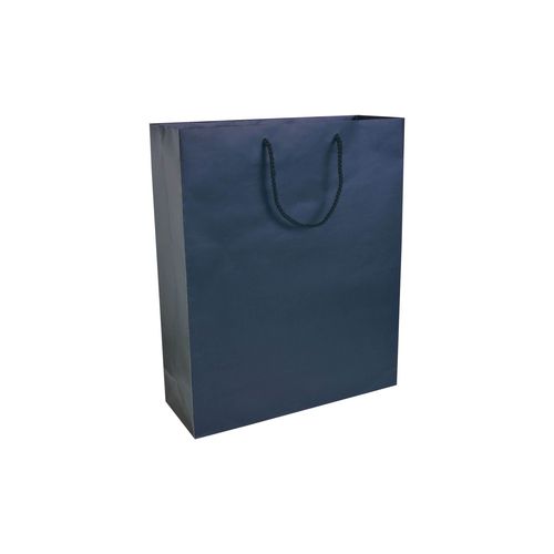 Shopper avec soufflet en papier laminé opaque 157 g/m2 avec renforcement au fond - 1