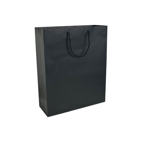 Shopper avec soufflet en papier laminé opaque 157 g/m2 avec renforcement au fond - 1