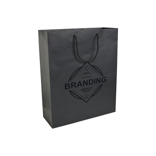 Shopper avec soufflet en papier laminé opaque 157 g/m2 avec renforcement au fond - 2