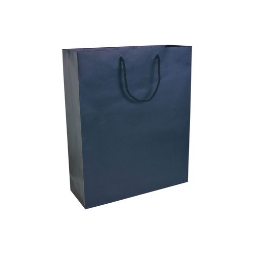 Shopper avec soufflet en papier laminé opaque 157 g/m2 avec renforcement au fond - 1