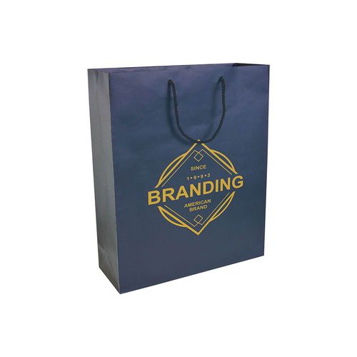 Shopper avec soufflet en papier laminé opaque 157 g/m2 avec renforcement au fond - 2