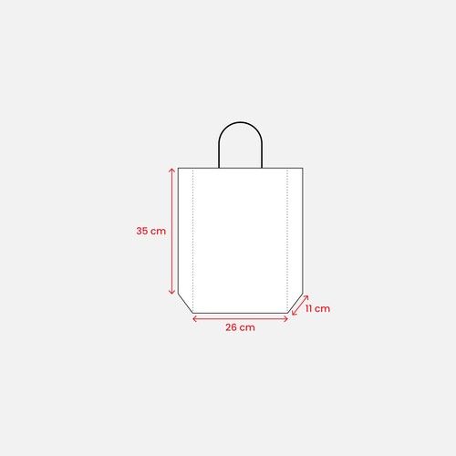 Shopper avec soufflet en papier laminé opaque 157 g/m2 avec renforcement au fond - 3