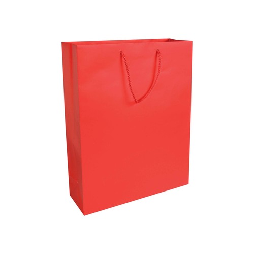 Shopper avec soufflet en papier laminé opaque 157 g/m2 avec renforcement au fond - 1