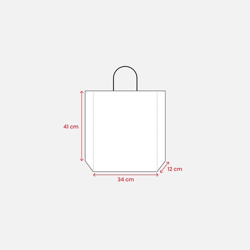 Shopper avec soufflet en papier laminé opaque 157 g/m2 avec renforcement au fond - 2
