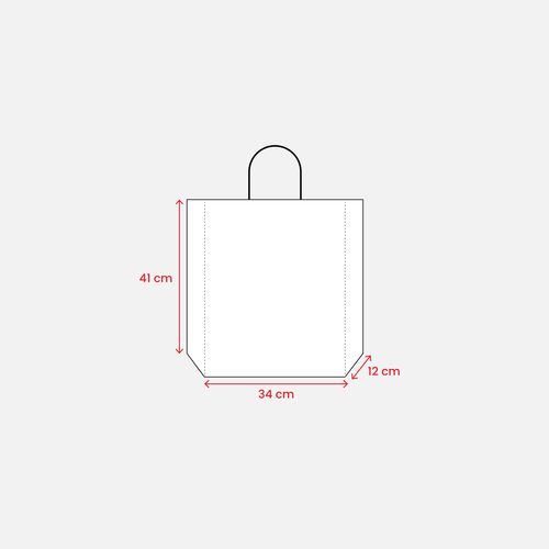 Shopper avec soufflet en papier laminé opaque 157 g/m2 avec renforcement au fond - 2
