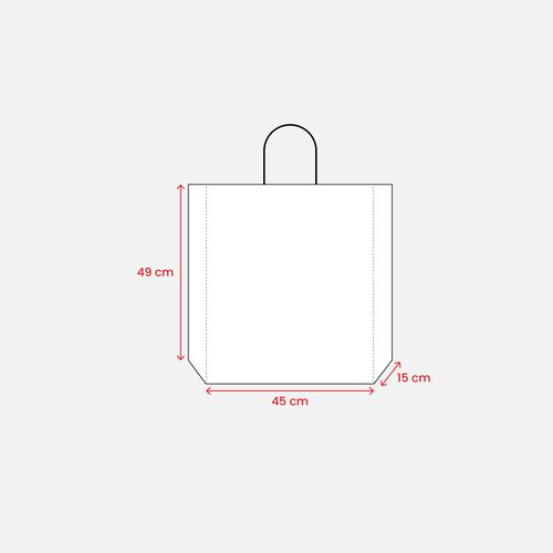 Shopper avec soufflet en papier laminé opaque 157 g/m2 avec renforcement au fond - 3