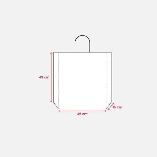 Shopper avec soufflet en papier laminé opaque 157 g/m2 avec renforcement au fond - 3