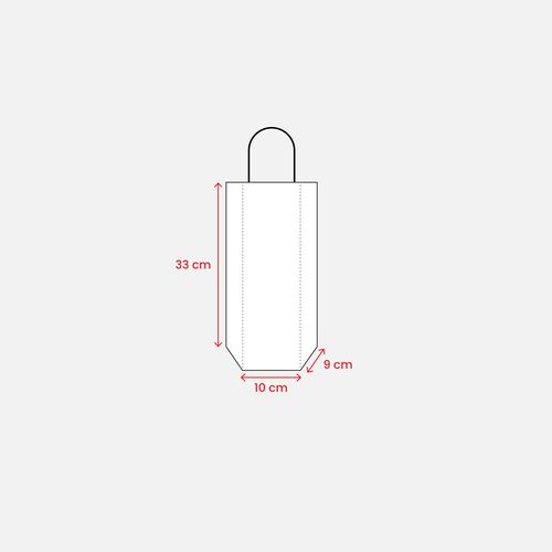 Shopper avec soufflet porte-bouteille en papier laminé opaque 157 g/m2 avec renforcement - 2