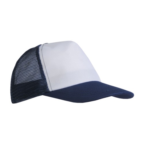 Casquette en polyester, 5 panneaux avec filet, fermeture velcro - 1