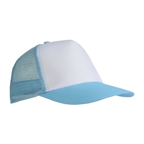 Casquette en polyester, 5 panneaux avec filet, fermeture velcro - 1