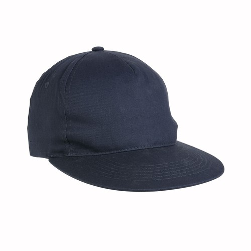 Casquette en coton épais personnalisée, 6 panneaux avec visière droite, fermeture velcro