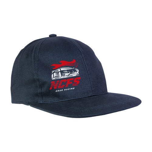 Casquette en coton épais, 6 panneaux avec visière droite, fermeture velcro - 3