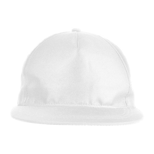 Casquette en polyester, 5 panneaux, visière droite, fermeture velcro - 2