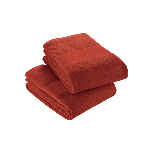 Serviette en éponge de coton 100% (350 g/m2) avec bande OPAQUE imprimable (40x60 cm) - 1